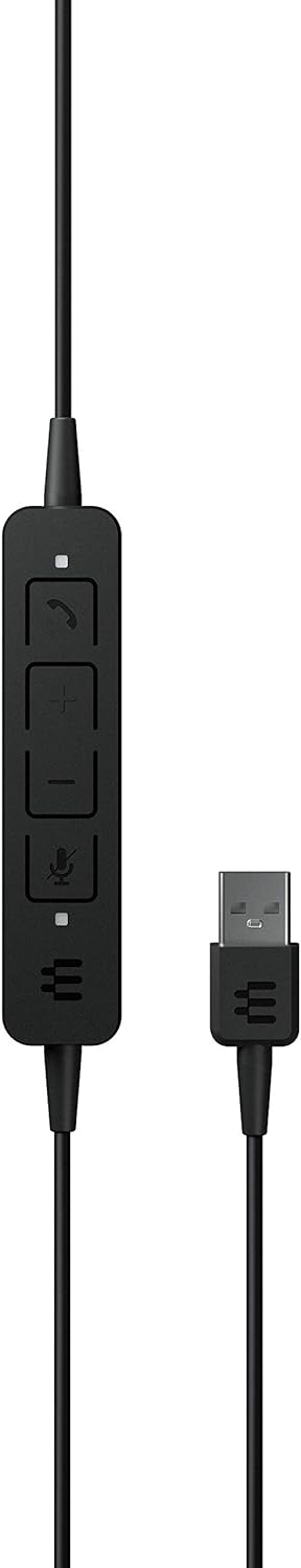 EPOS | Sennheiser Adapt 130 USB II (1000913) - Wired, Single-Sided, UC Optimized Headset with USB Connectivity - Superior Sound - Enhanced Comfort, Call Control - Black