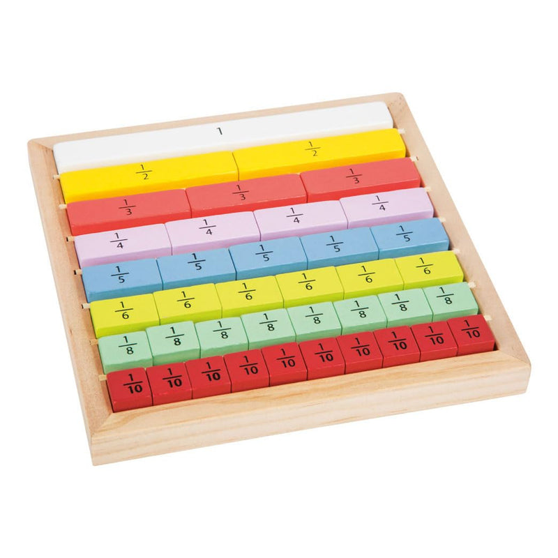 small foot 11166 Fraction "Educate" made of wood, with different sized arithmetic stones for clearer visualization, from 6 years on