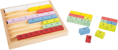 small foot 11166 Fraction "Educate" made of wood, with different sized arithmetic stones for clearer visualization, from 6 years on