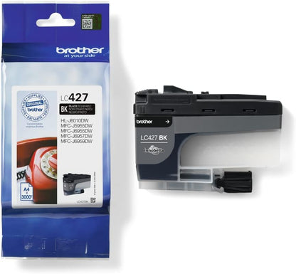 BROTHER LC-427BK Inkjet Cartridge, Black, Single Pack, Standard Yield, Includes 1 x Inkjet Cartridge, Genuine Supplies