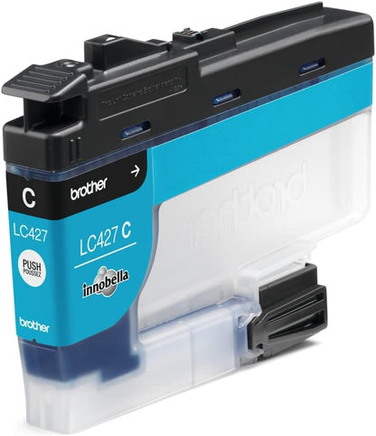 BROTHER LC-427C Inkjet Cartridge, Cyan, Single Pack, Standard Yield, Includes 1 x Inkjet Cartridge, Genuine Supplies