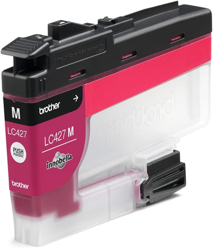 BROTHER LC-427M Inkjet Cartridge, Magenta, Single Pack, Standard Yield, Includes 1 x Inkjet Cartridge, Genuine Supplies
