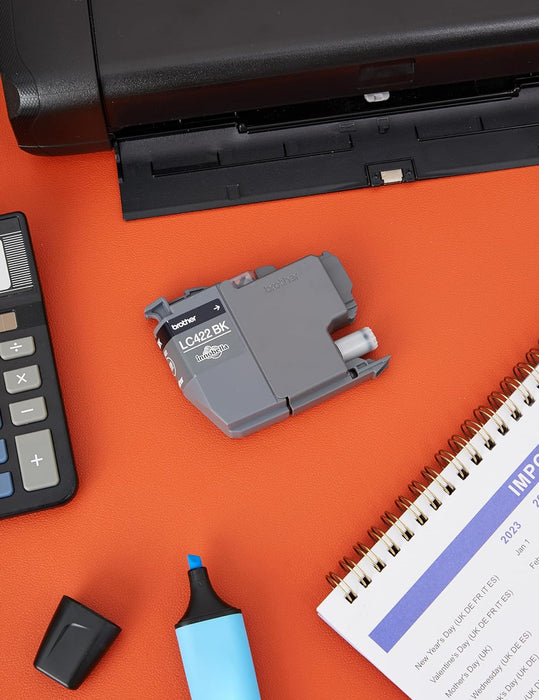 Original Brother LC-422BK Black Ink Cartridge for Approx. 550 Pages for MFC-J5340DW, MFC-J5345DW, MFC-J5740DW, MFC-J6540DW, MFC-J6940DW