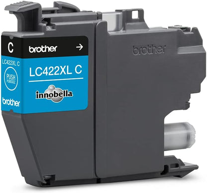 Original Brother LC-422XLC Cyan Ink Cartridge for 1,500 Pages for MFC-J5340DW, MFC-J5345DW, MFC-J5740DW, MFC-J6540DW, MFC-J6940DW
