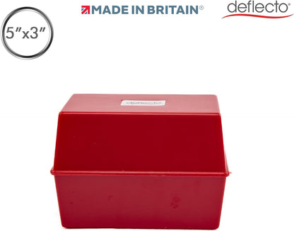 Deflecto Value Size 5 x 3 Index Card Box