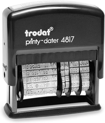 Trodat 694643 4817 Dial-A-Word Dater &Swop Pads 6/4817 Replacement Ink Pads - Black (Pack of 2