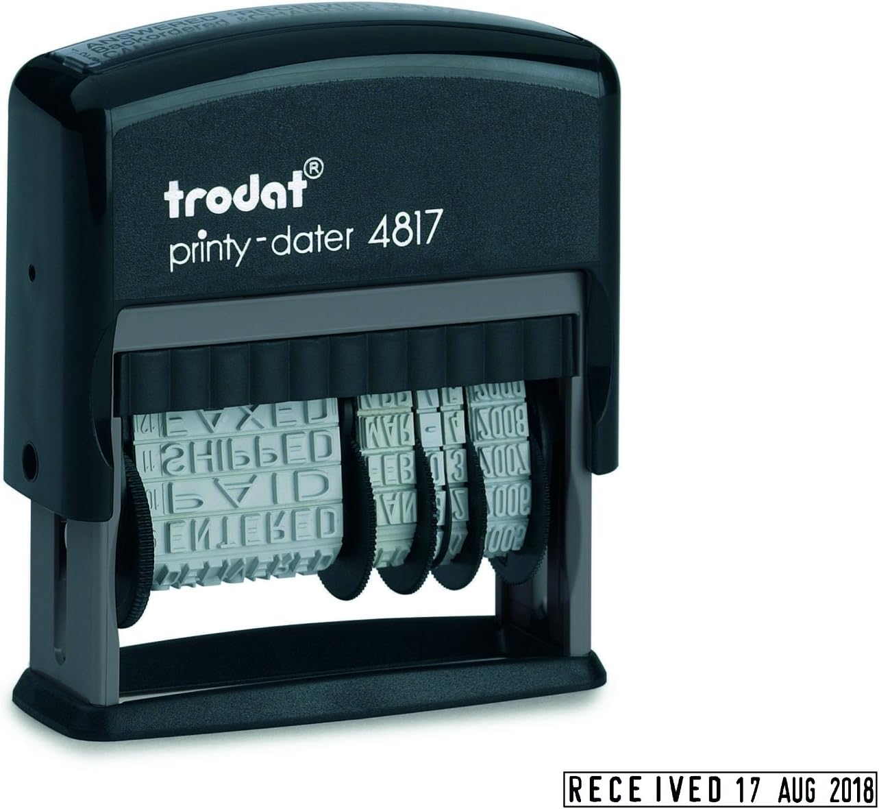 Trodat 694643 4817 Dial-A-Word Dater &Swop Pads 6/4817 Replacement Ink Pads - Black (Pack of 2