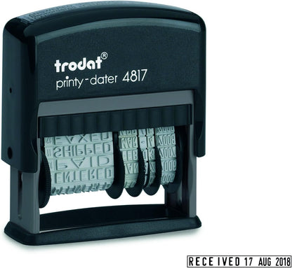 Trodat 694643 4817 Dial-A-Word Dater &Swop Pads 6/4817 Replacement Ink Pads - Black (Pack of 2