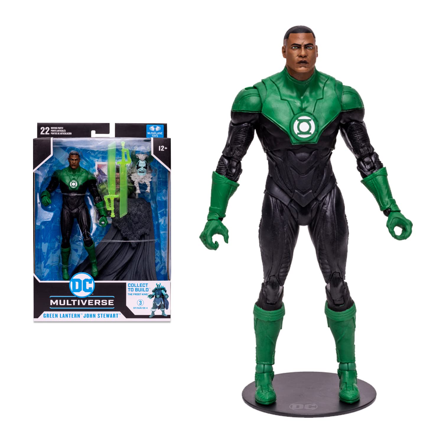 McFarlane Toys, 7-Inch DC Endless Winter Green Lantern (John Stewart) Action Figure with 22 Moving Parts, Collectible DC Figure with Unique Collectible Character Card – Ages 12+