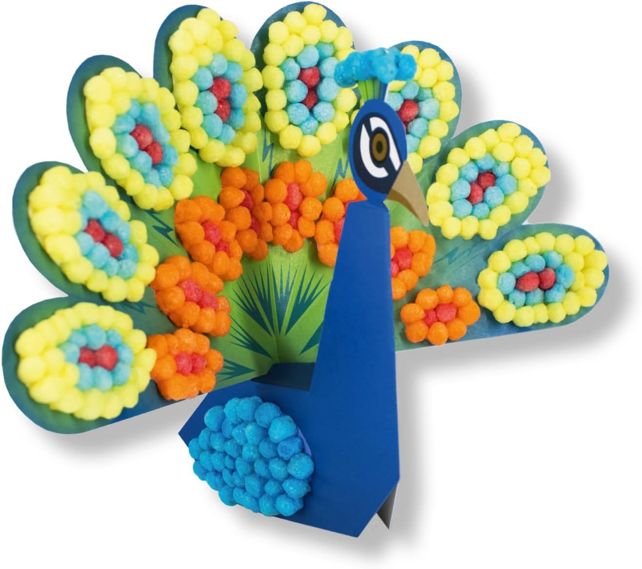 PlayMais Kit créatif 3D paon mosaïque pour enfants à partir de 3 ans | Plus de 2 300 pièces & modèles 3D | Favorise la créativité et la motricité fine | Jouet naturel