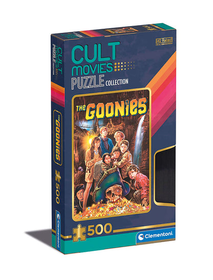 Clementoni - 35115 - Cult Movies The Goonies - Puzzle 500 Teile ab 14 Jahren, Erwachsenenpuzzle mit Wimmelbild, Geschicklichkeitsspiel für die ganze Familie
