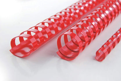 GBC CombBind Binding Combs, 8 mm, 45 Sheet Capacity, A4, 21 Ring, Red, Pack of 100, 4028214