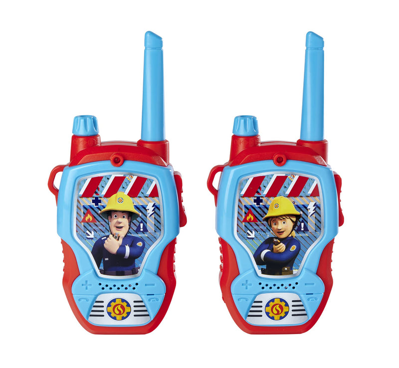 Dickie Toys Fireman Sam Walkie Talkies - 2 Radios, Specially Designed for Children Aged 4 Years and Up to 100 m Range Toy Radios