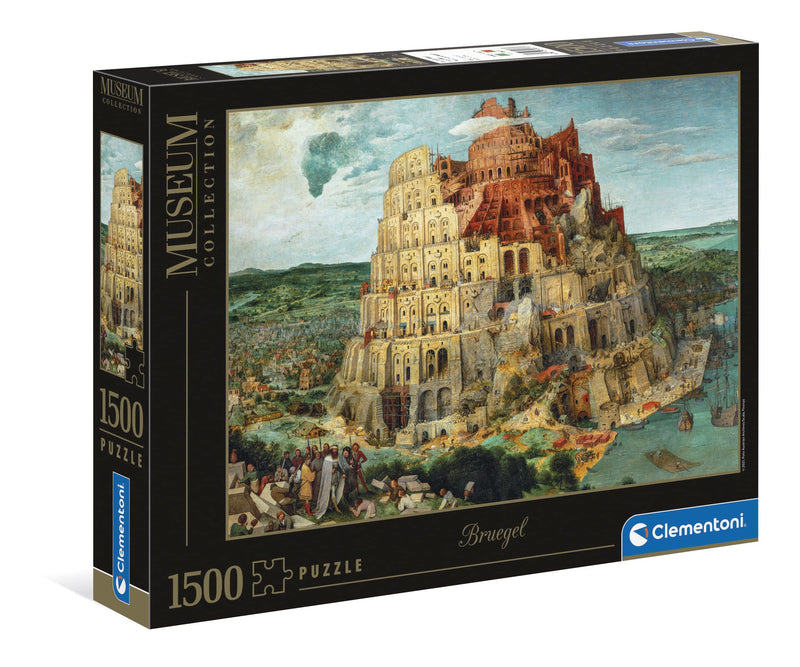 Clementoni - Puzzle Adulto 1500 Piezas Cuadro La Torre de Babel de Bruegel, Colección Museos, (31691