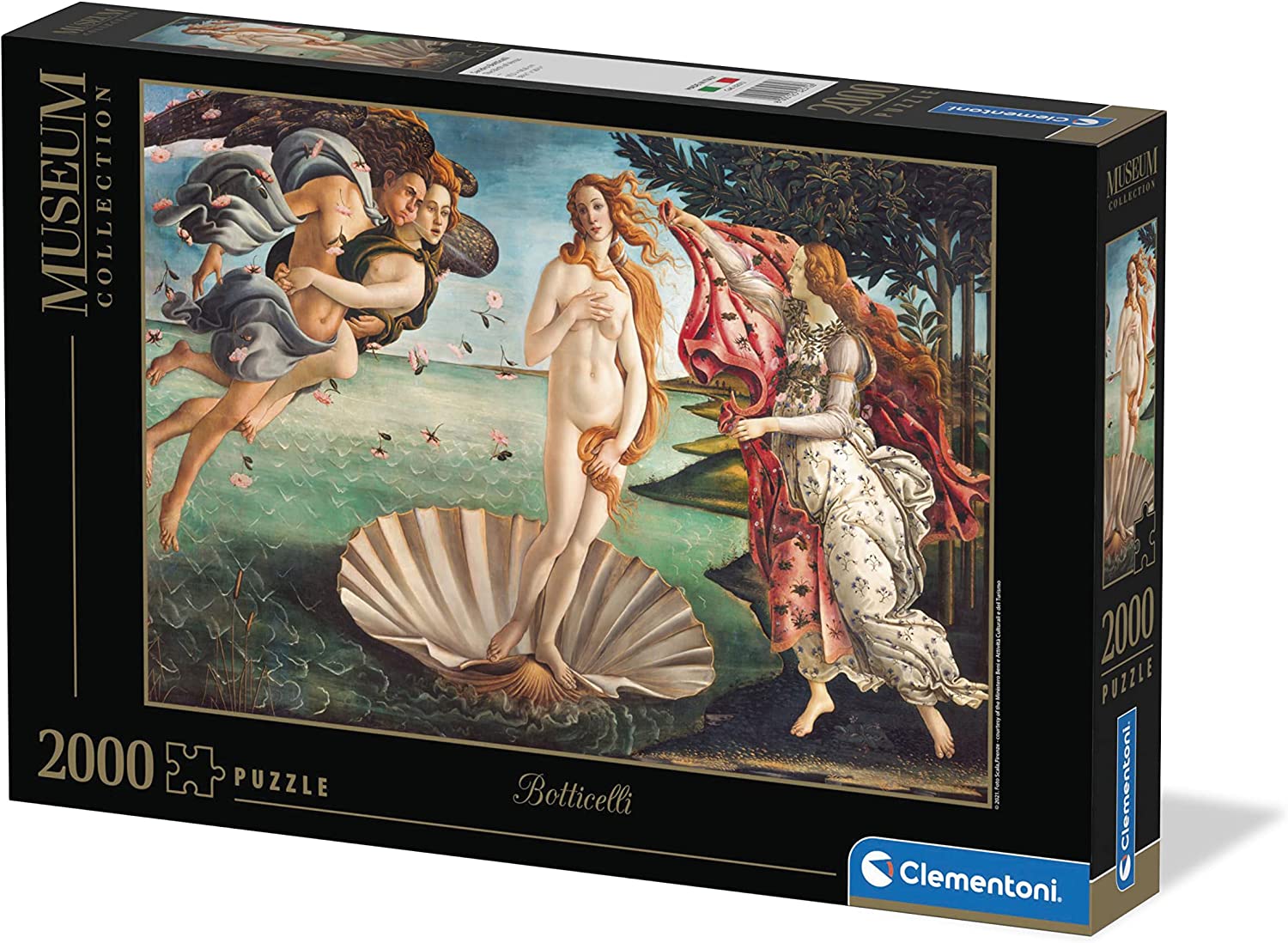 Clementoni 32572 El Nacimiento de Botticelli 2000pzs Does not apply Museum Collection Birth Of Venus 2000 Pieces, Made In Italy, Jigsaw Puzzle For Adults, Single, Multicolor, Medium