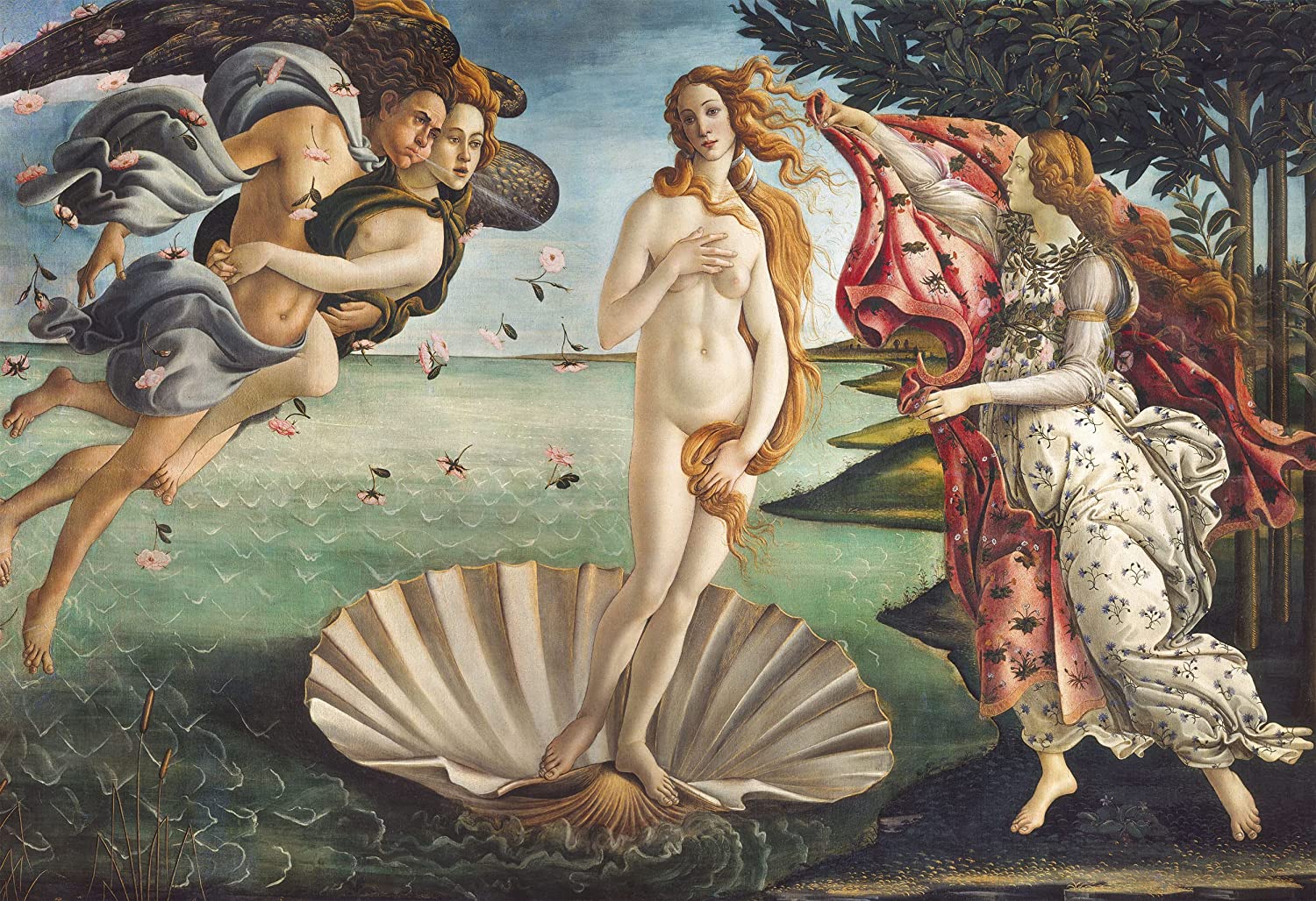 Clementoni 32572 El Nacimiento de Botticelli 2000pzs Does not apply Museum Collection Birth Of Venus 2000 Pieces, Made In Italy, Jigsaw Puzzle For Adults, Single, Multicolor, Medium
