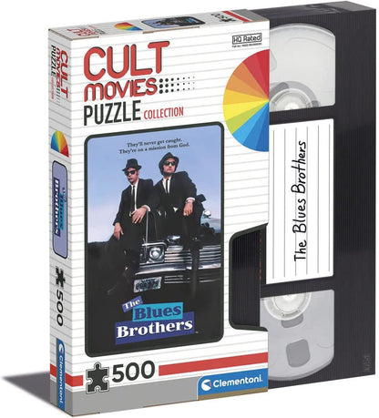Clementoni 35109 Cult Movies Blues Brothers 500 Pieces, Made in Italy, Jigsaw Puzzle for Adults, Multicolor, Medium