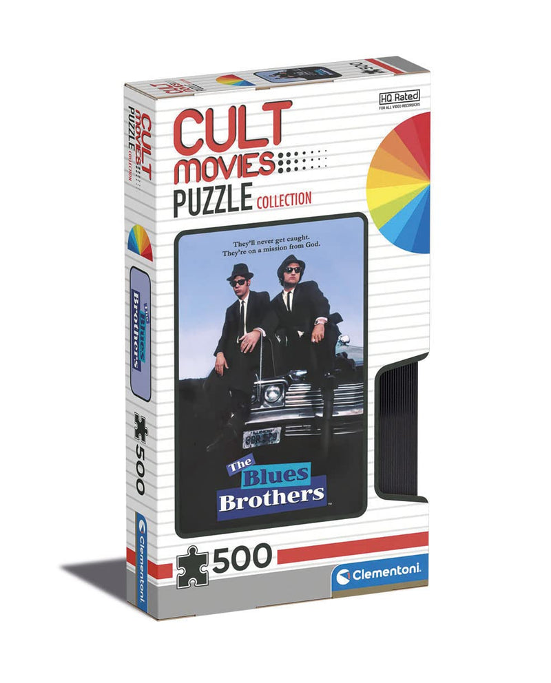 Clementoni 35109 Cult Movies Blues Brothers 500 Pieces, Made in Italy, Jigsaw Puzzle for Adults, Multicolor, Medium