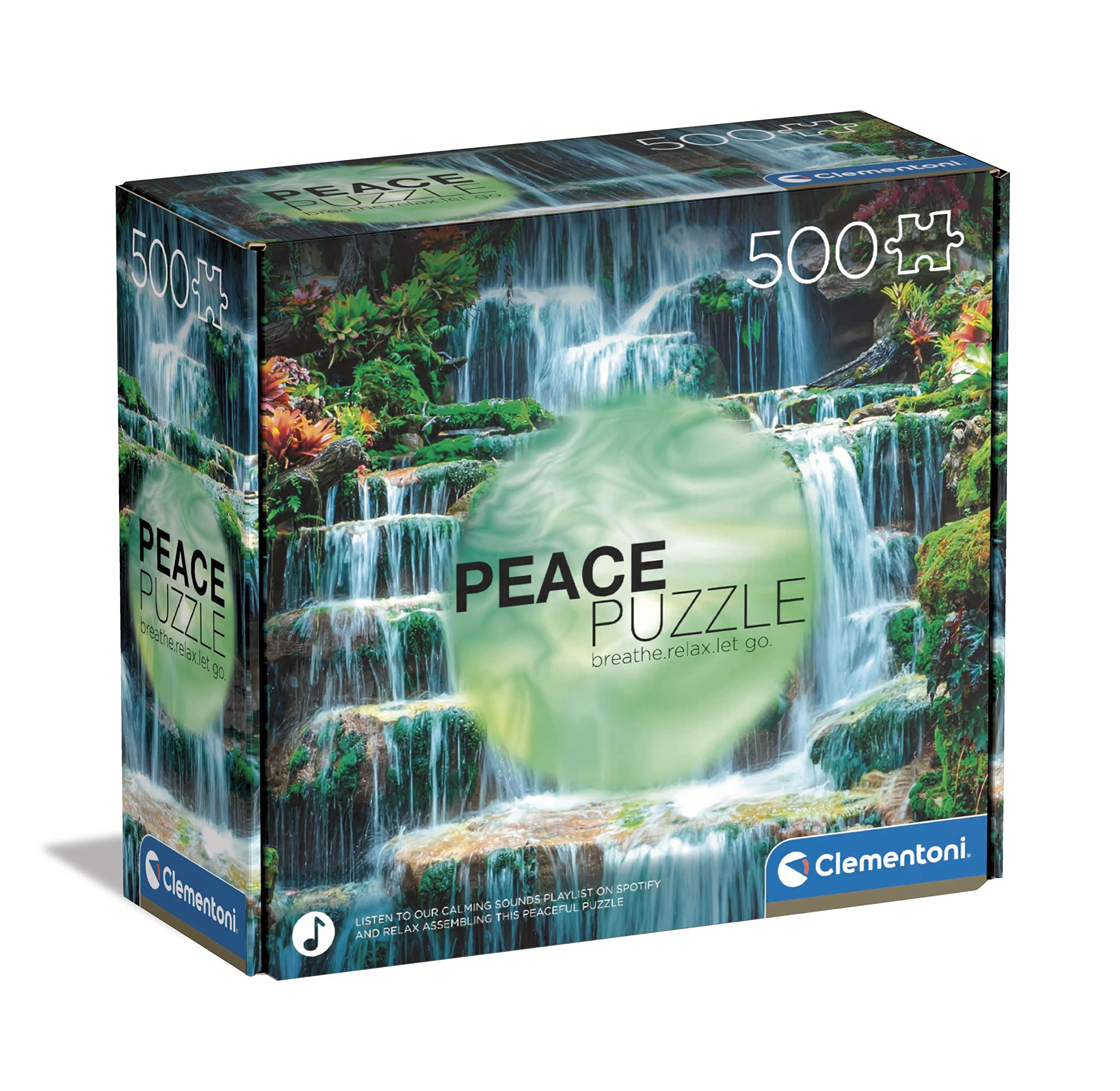 Clementoni 35117 Peace Flow 500 Pieces, Made in Italy, Jigsaw Puzzle for Adults, Multicolor, Medium