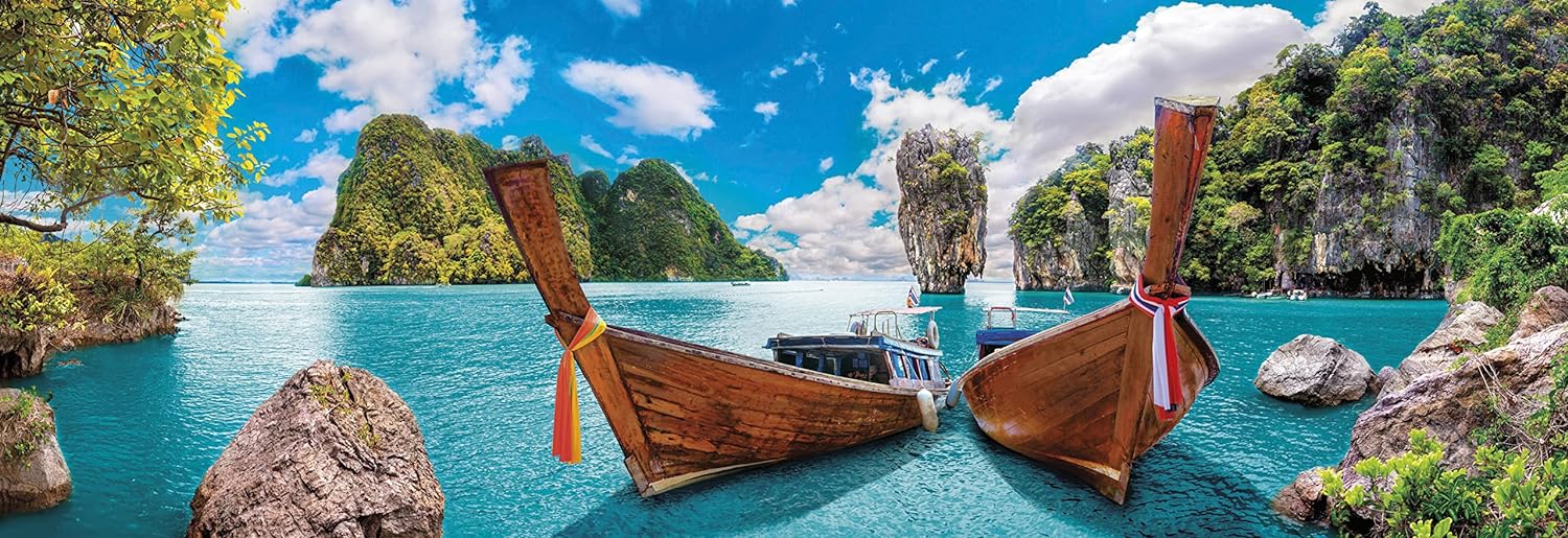 Clementoni 39642 1000pcs Collection Phuket Bay Panorama 1000 Pieces, Made in Italy, Jigsaw Puzzle for Adults, Multicolor, Medium