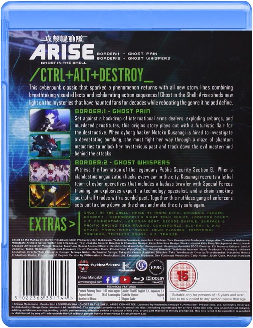 Ghost In The Shell Arise: Borders Parts 1 And 2