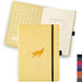 Dingbats* Wildlife Plain Journal A5 - Vegan Leather Hardcover, Ideal for Work, Travel - Pocket, Elastic Closure, Bookmark