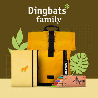 Dingbats* Wildlife A5+ Cream Wolf Notebook - Graph