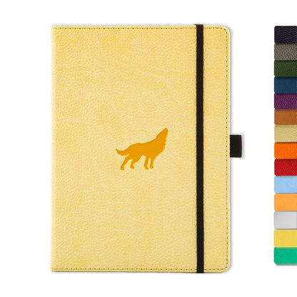Dingbats* Wildlife A5+ Cream Wolf Notebook - Graph