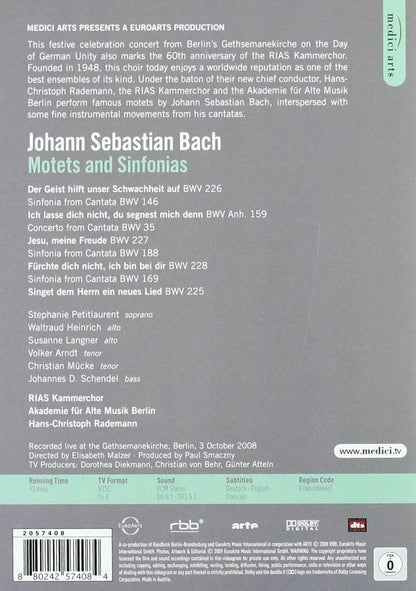 Bach - Motets and Sinfonias (RIAS Kammerchor/AAM Berlin/Rademann