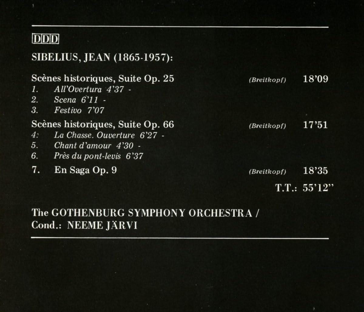 Historical Scenes (Jarvi, Goteborgs So)