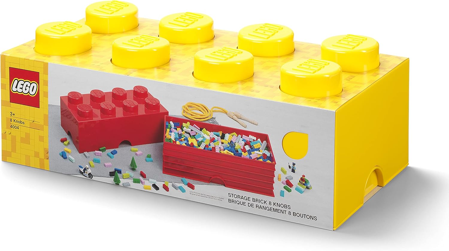 Lego Brick Lunch Box Giallo, 50x25x180 cm