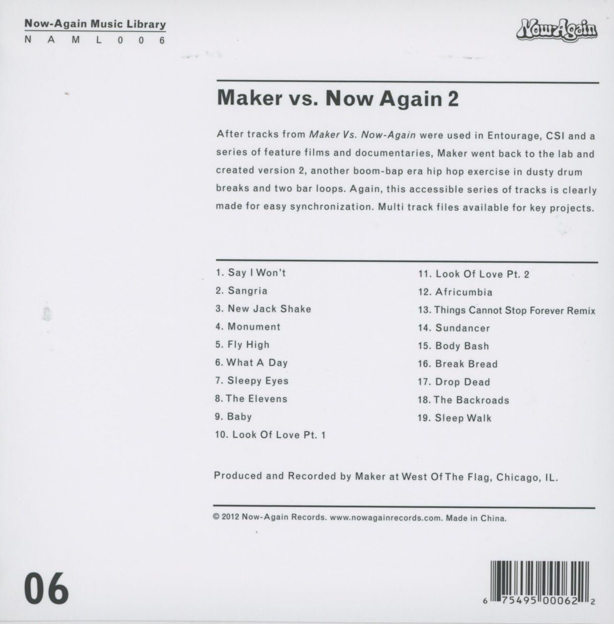 Maker Vs. Now-Again Ii