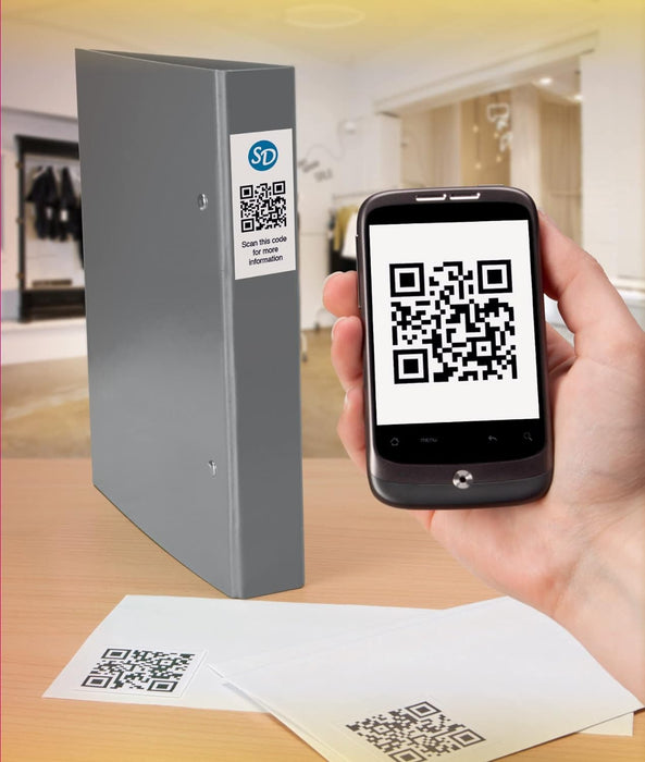 Avery Self-Adhesive Square Product/QR Code Labels, 35 Labels Per A4 Sheet ,White, 35 x 35mm