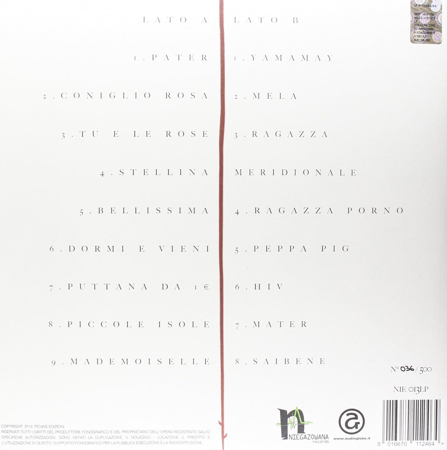 Stavolta Come Mi Ammazzerai (White Vinyl