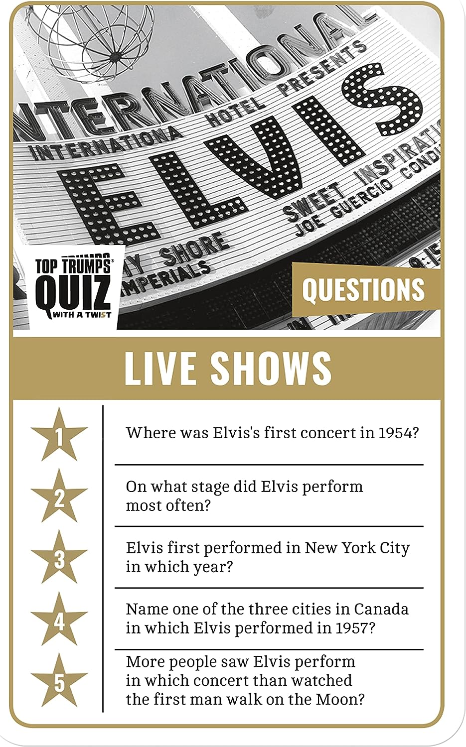 Winning Moves Quiz Elvis Top Trumps