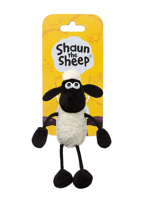 Shaun the Sheep Plush 61176 Backpack Clip, Black and White, Great Gift Idea,9 x 7 x 14 centimetres