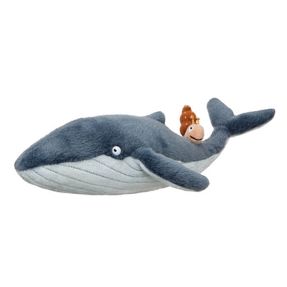 AURORA Snail and The Whale Soft Toy, 61238, 7in, Grey, for Fans of The Book by Julia Donaldson and Axel Scheffler, Blue