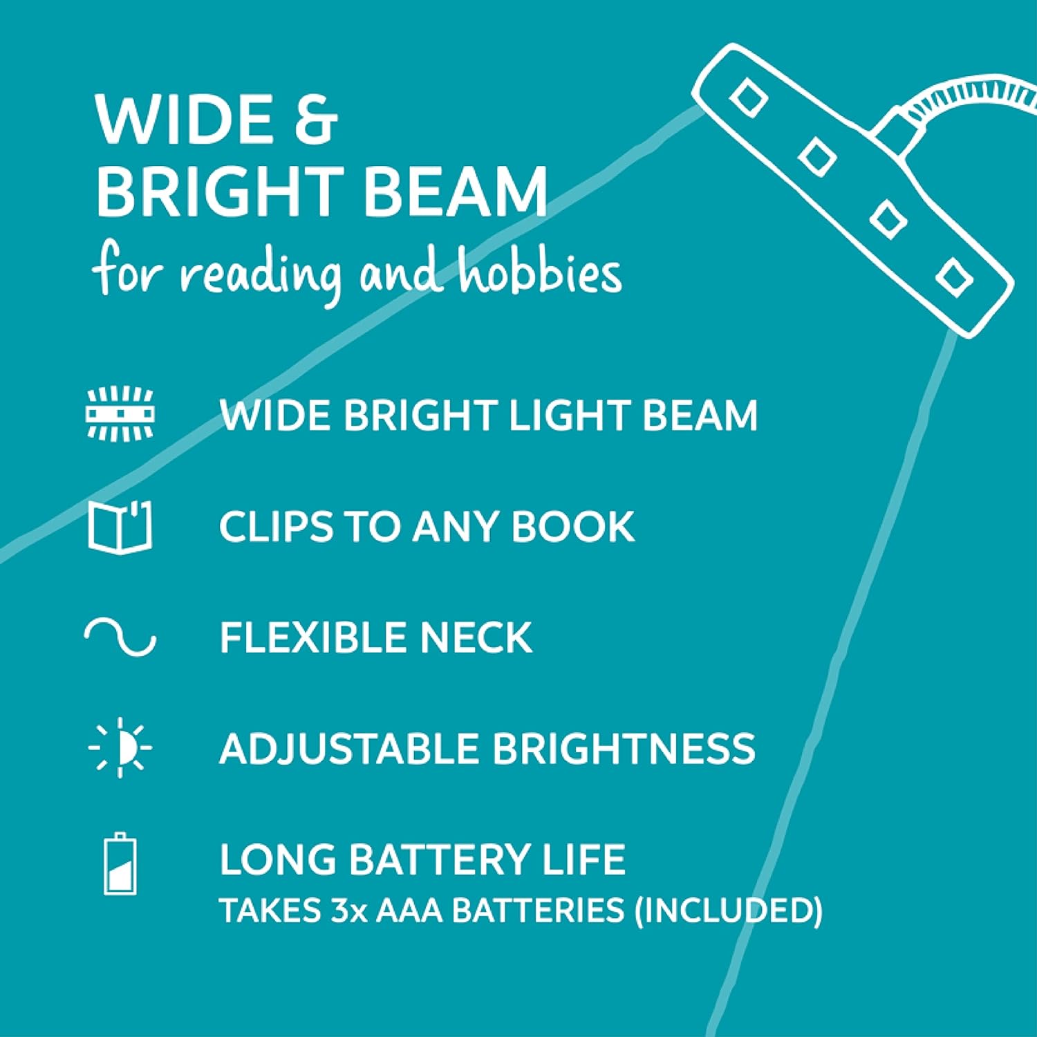 The Really Bright Book Light - White