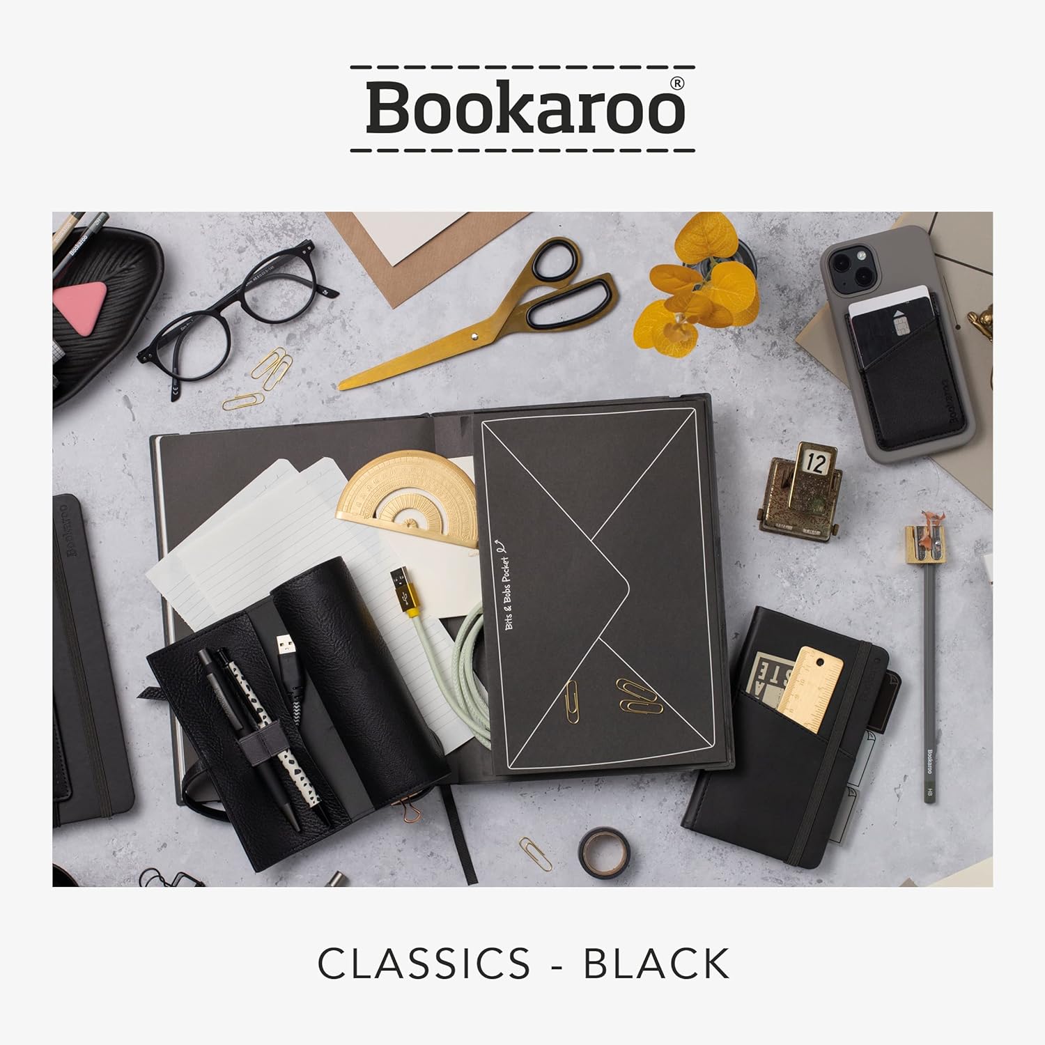 If Bookaroo Phone Pocket, Accessory Credit Card Case, 10 cm, Black