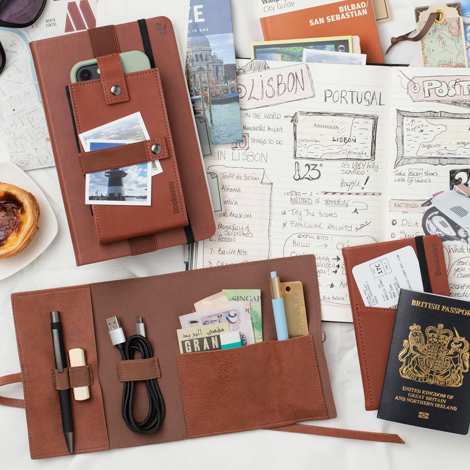 IF Bookaroo Pocket, Phone Accessory Credit Card Case, 10 cm, Brown