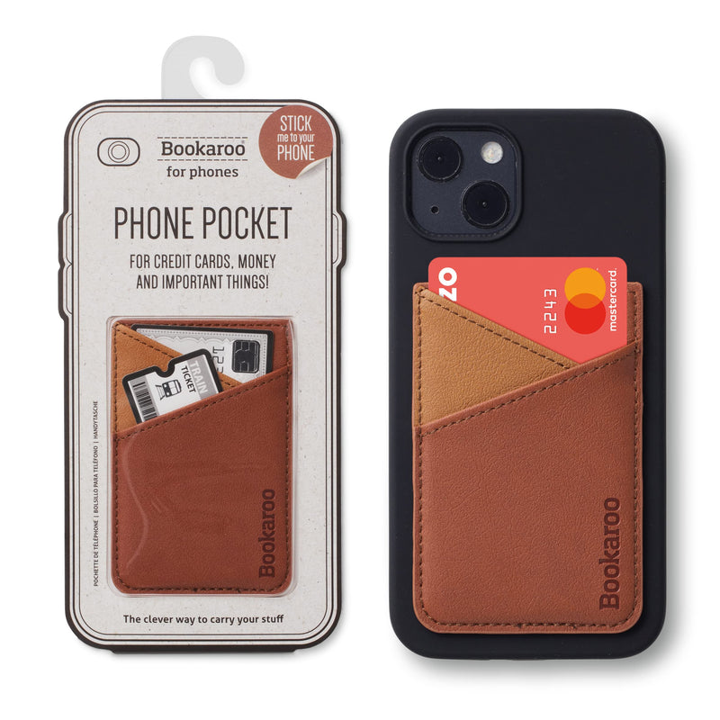 IF Bookaroo Pocket, Phone Accessory Credit Card Case, 10 cm, Brown