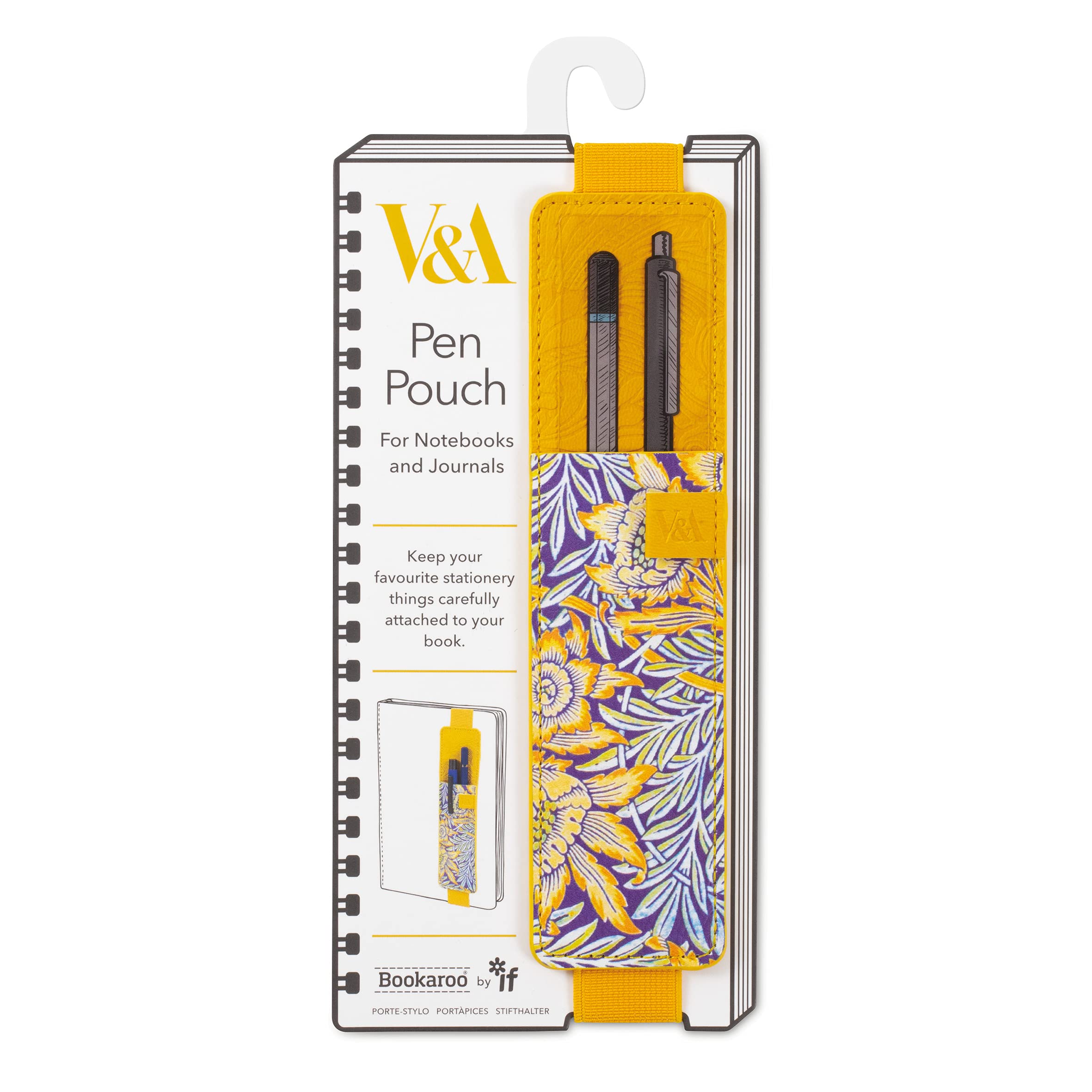 IF V & A Bookaroo Pen Pouch Morris Tulip & Willow, Yellow, One Size