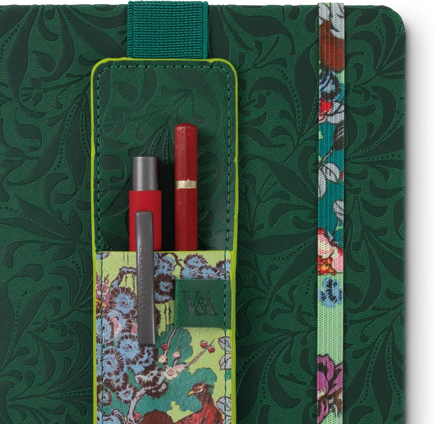 IF V & A Bookaroo Pen Pouch Sundour Pheasant, Green