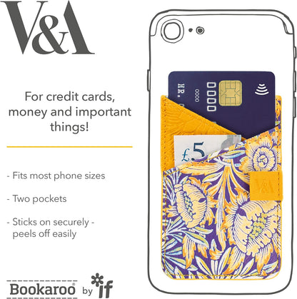 IF V & A Bookaroo Phone Pocket Morris Tulip & Willow,Yellow,One Size