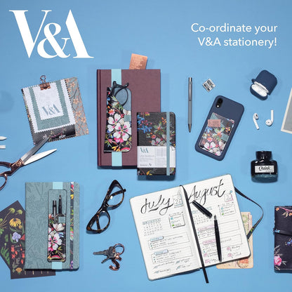 if V & A Bookaroo Glasses Case Kilburn Black Floral, One size