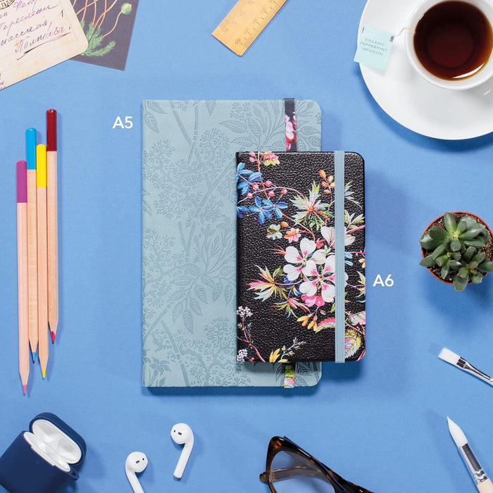 IF V & A Bookaroo A5 Journal Kilburn Black Floral, One size