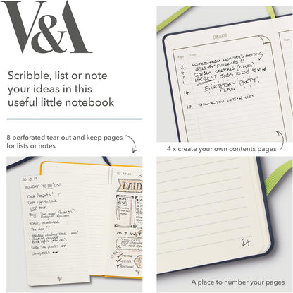IF V & A Bookaroo A5 Journal Kilburn Black Floral, One size