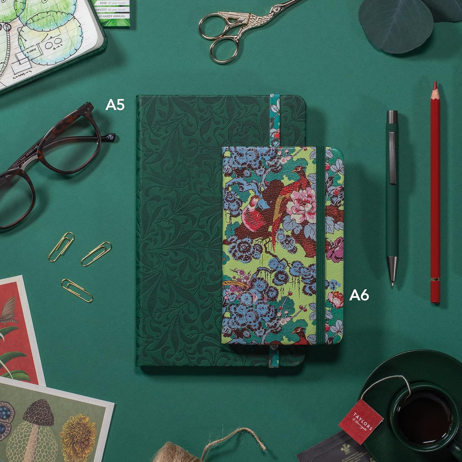 V & A Bookaroo A5 Journal Sundour Pheasant