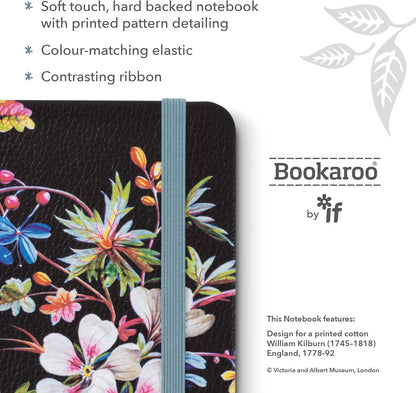 IF V & A Bookaroo Journal A6 Kilburn Black Floral, One size