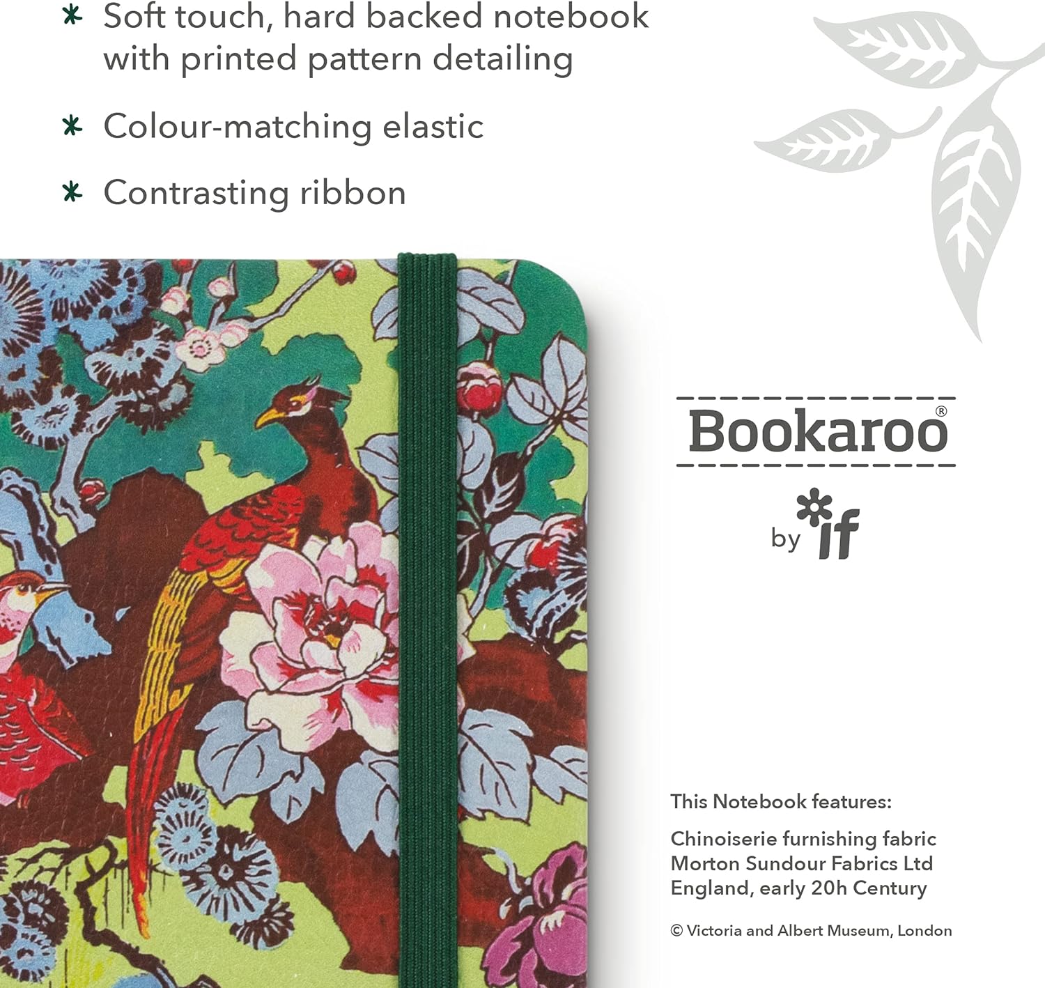 IF V & A Bookaroo Journal A6 Sundour Pheasant, Green, One size